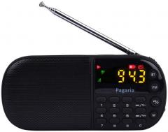 Pagaria L837BT Portable Bluetooth, USB Clock FM Radio Players