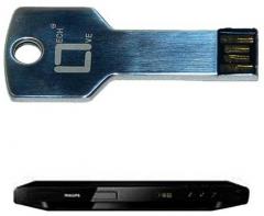 Philips 3618 Dvd Player With Live Tech Key Shape 4Gb Pen Drive