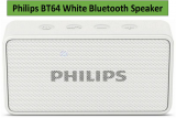 Philips BT64 White Bluetooth Speaker