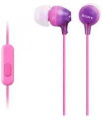 Sony MDR EX15AP/V In Ear Violet With Mic Headphone