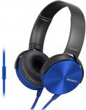 Sony MDR XB450AP On Ear Wired Headphones With Mic Blue