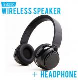 SoundBot SB250 Wireless Speakers+Headphone Over Ear Wireless With Mic Headphones/Earphones