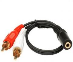 Wow Gold Plated 2RCA Male To 3.5 mm Stereo Female Cable 1.5m Laptop Audio To TV