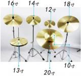 Zebra 1pcs 8/10/12/14/16/18/20 Inch Drums Parts Drum Kit Brass Cymbal For Percussion Drum Brass Parts & Accessories