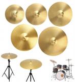 Zebra 12/14/16/18/20 Inch Brass Ride Hi hat Crash Drums Cymbals Drums Parts For Percussion Drum Brass Musical Instruments Parts