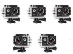 Beatcell 4K Pack Of 5 4K Ultra HD Water Resistant Sports Action Camera Ultra Wide Angle Sports and Action Camera