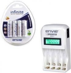 Envie Speedster ECR 11 + 4xAA 2100mah rechargeable Camera Battery Charger