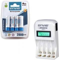 Envie Speedster ECR 11 + 4xAA 2800 Ni MH rechargeable Camera Battery Charger