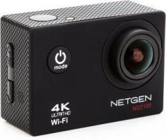 Netgen N/A Action Camera 4k Ultra HD Waterproof with 25 Accessories includes Car Mount Carry Bag Control Watch Sports and Action Camera