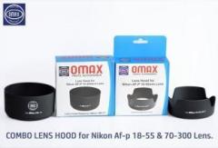 Omax lens hood for nikkor af p 18 55mm & 70 300mm lens combo offer Lens Hood
