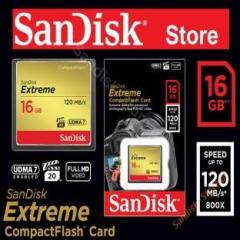 Sandisk Extreme 16 GB Compact Flash Class 10 120 MB/S Memory Card