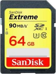 SanDisk Extreme 64 GB SD Card Class 10 90 MB/s Memory