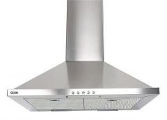 Glen 60 cm ( 6075 CF SS ) with 3 Brass Burner ( GT 1030 BB ) Combo Wall Mounted Chimney (Silver, 750 m3/hr)