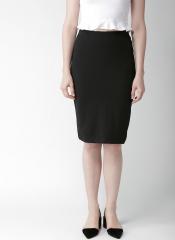 20dresses Black Solid Pencil Skirt women