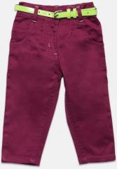 612 League Purple Solid Regular Fit Regular Trouser girls