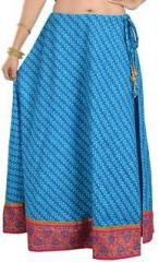 9rasa Aqua Blue Printed Skirt women