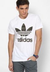 Adidas Originals White Originals Round Neck T Shirt men