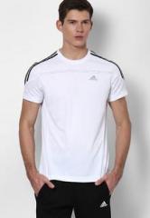 Adidas White Round Neck T Shirt men