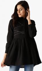 Aks Couture Black Embroidered Tunic women