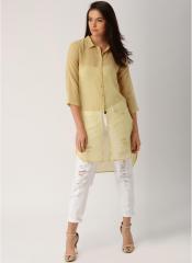 All About You Beige Solid Tunic women
