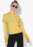 All About You Mustard Yellow & White Striped Pullover women