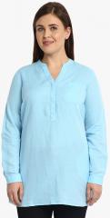 All Blue Solid Tunic women