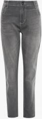 All Grey Washed Mid Rise Slim Fit Jeans women