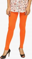 American-elm Orange Solid Leggings women
