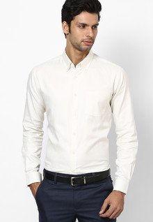Andrew Hill Smart Off White Full Sleeve Formal Shirt men