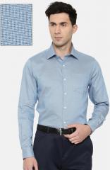 Arrow Blue Classic Slim Fit Self Design Formal Shirt men
