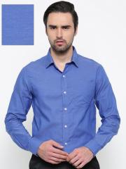 Arrow Blue Slim Fit Solid Formal Shirt men