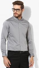Arrow New York Grey Solid Regular Fit Formal Shirt men