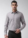 Arrow Off White & Navy Blue Slim Fit Checked Formal Shirt men