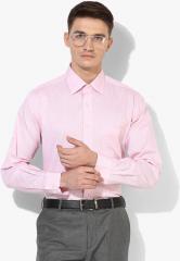 Arrow Pink Textured Regular Fit Formal Shirt men