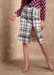 Ash Haute Couture Black Checked A Line Skirt women