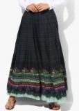 Biba Black Printed Flared Skirt women