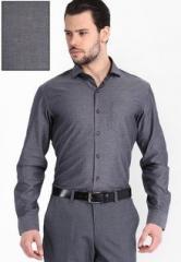 Black Coffee Solid Grey Formal Shirt men