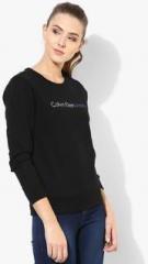 Calvin Klein Jeans Black Printed Sweatshirt women