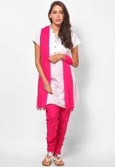Castle Pink Solid Chudidar & Duppatta Set women