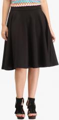 Cation Black Flared Skirt women