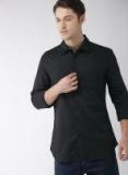 Celio Men Black Slim Fit Solid Casual Shirt
