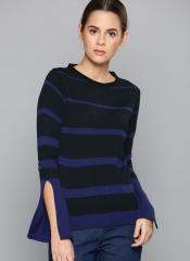 Chemistry Blue Striped Pullover Sweater women