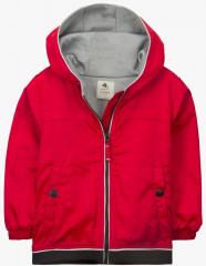 Cherry Crumble red Solid Open Front Jacket boys