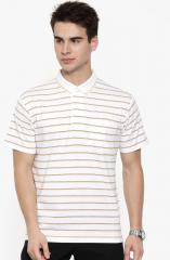 Classic Polo White Striped Polo Collar T Shirt men