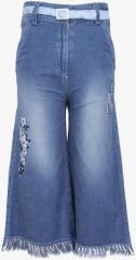 Cutecumber Blue Straight Fit Mid Rise Clean Look Jeans girls
