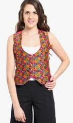 Desi Weaves Multicoloured Printed Vest women