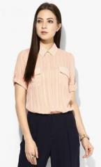 Dorothy Perkins Apricot Shimmer Stripe Shirt women