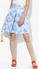 Dorothy Perkins Blue Printed Flared Mini Skirt women