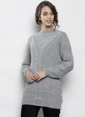 Dorothy Perkins Grey Cable Knit Pullover women
