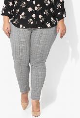 Dorothy Perkins Grey Checked Skinny Fit Chinos women